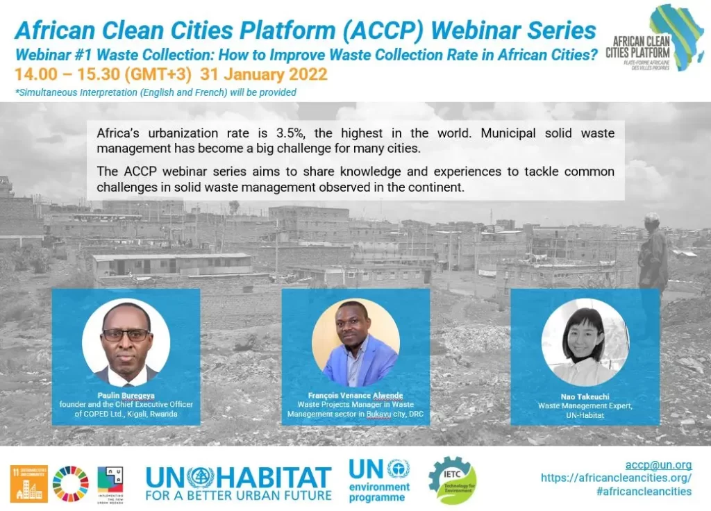 Africa Waste Webinar Series - Towards clean, healthy and circular cities in Africa - Webinar #1 - Waste Collection: How to Improve Waste Collection Rate in African Cities?