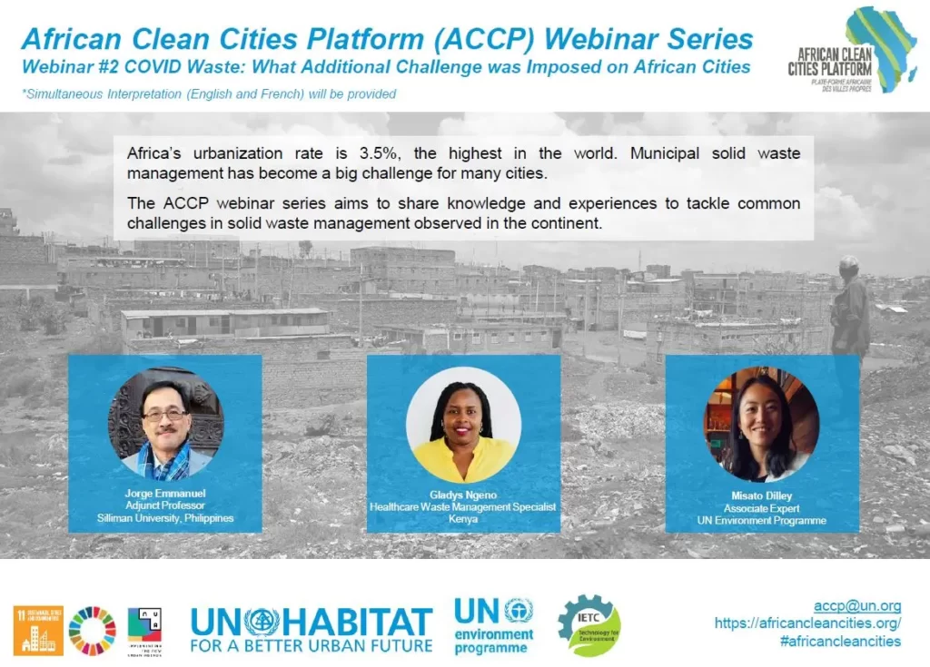 Africa Waste Webinar Series - Towards clean, healthy and circular cities in Africa - Webinar #2 COVID Waste: What Additional Challenge was Imposed on African Cities