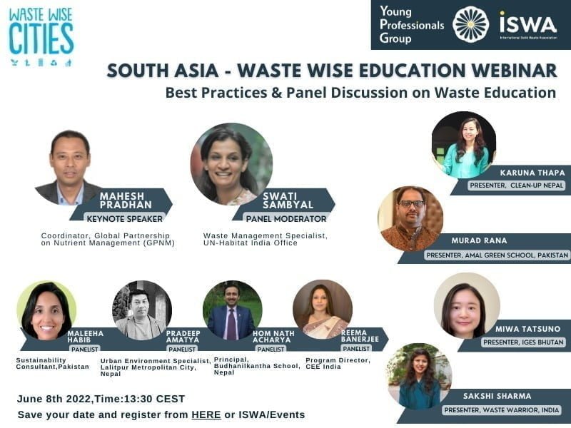 Waste Wise Education Webinar in South-Asia